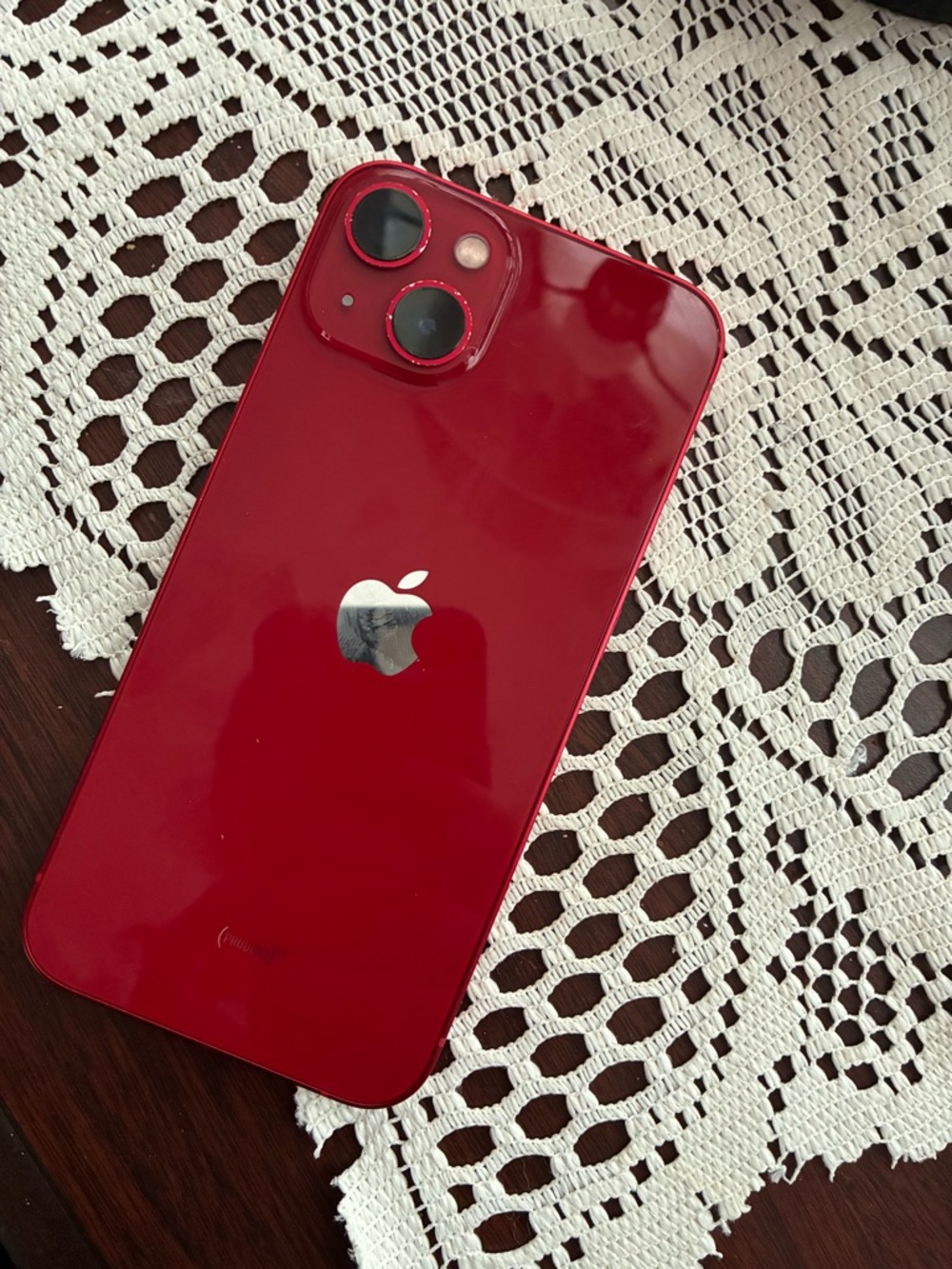 Apple iPhone (Red) - Glossy Red Back with Dual Camera